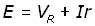 internal resisitance and EMF equation