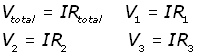 resistors in series - Ohm's Law