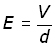 electric field strength for a uniform electric field