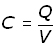 defintion of capacitance equation