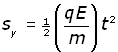 ion deflection - equation #7