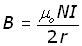 flux density for a plane circular coil