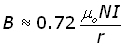 Helmholtz coil equation