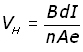 Hall Effect - equation #8