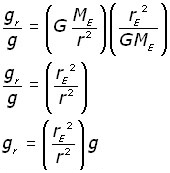 g at distance r - equation #10