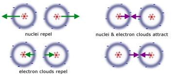 electrostatic force between two molecules