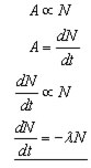 derivation of radioactivity equation