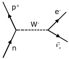 Feyman diagrams - neutron decays into proton