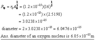 nuclear radii radius nucleus oxygen example nucleon number levelphysicstutor nuc