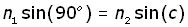 critical angle - equation #1