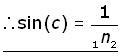 critical angle - equation #4