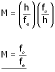 astronomical refractor equations #4, #5