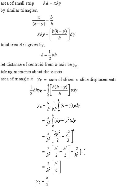 centroid of a triangle calculation