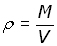 density in terms of mass and volume