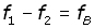 beat frequency equation