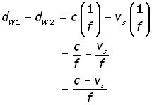 doppler effect derivation -equation #4