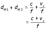 doppler effect derivation -equation #6