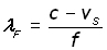 doppler effect derivation -equation #10