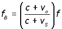 doppler effect derivation -equation #16