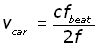 Doppler efect - equation #17