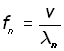 frequency of the nth harmonic