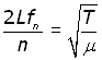 derivation of harmonic frequency in erms of L, T and mu