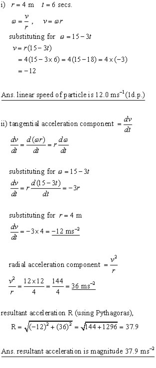 circle - non-uniform acceleration problem #01b
