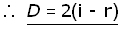 prism deviation - equation #5