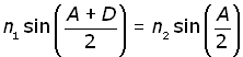 prism deviation - equation #12